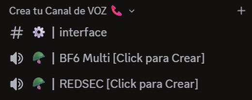 Canal dedicado a REDSEC dentro del servidor Delta Squad